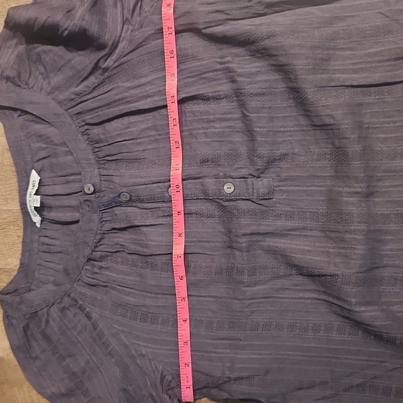 ELIZABETH AND JAMES- Short Sleeve Gray Sheer Blouse. Size XS - Picture 4 of 7